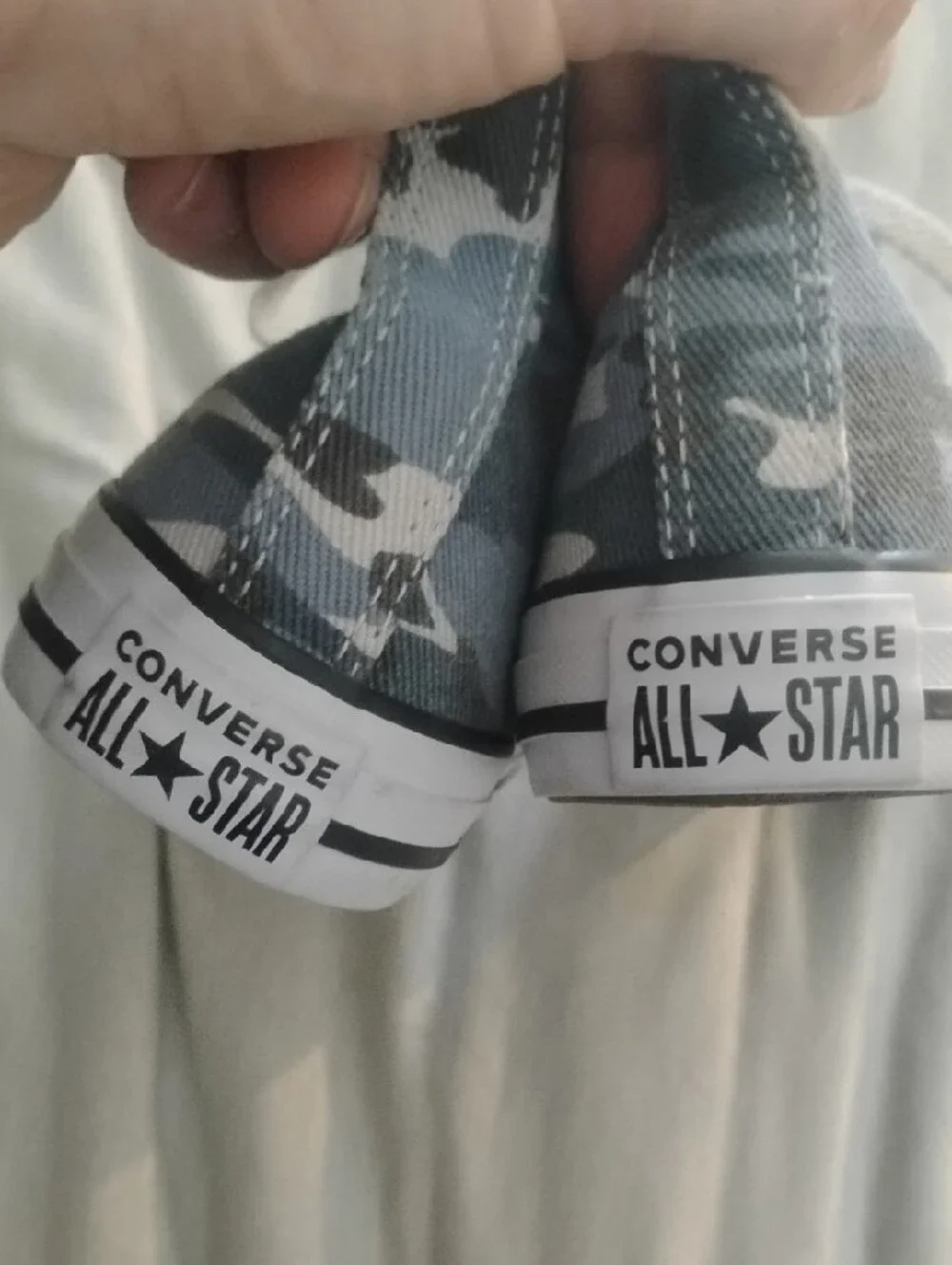 Converse Kids High Top Sneakers in Gray Blue Camo